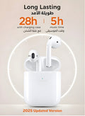 JOYROOM JR-TOS TWS Semi In-Ear
Wireless Earbuds - Bluetooth 5.1, Smart Touch Control, Pop-Up Auto Pairing, Wireless Charging Power Box with Anti-Fingerprint Silicone Case (Standard 2026 Version - White)